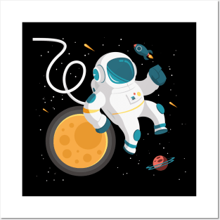 Astronaut In Space Posters and Art